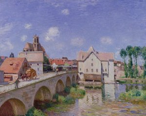 El puente en Moret, 1893 de Alfred Sisley